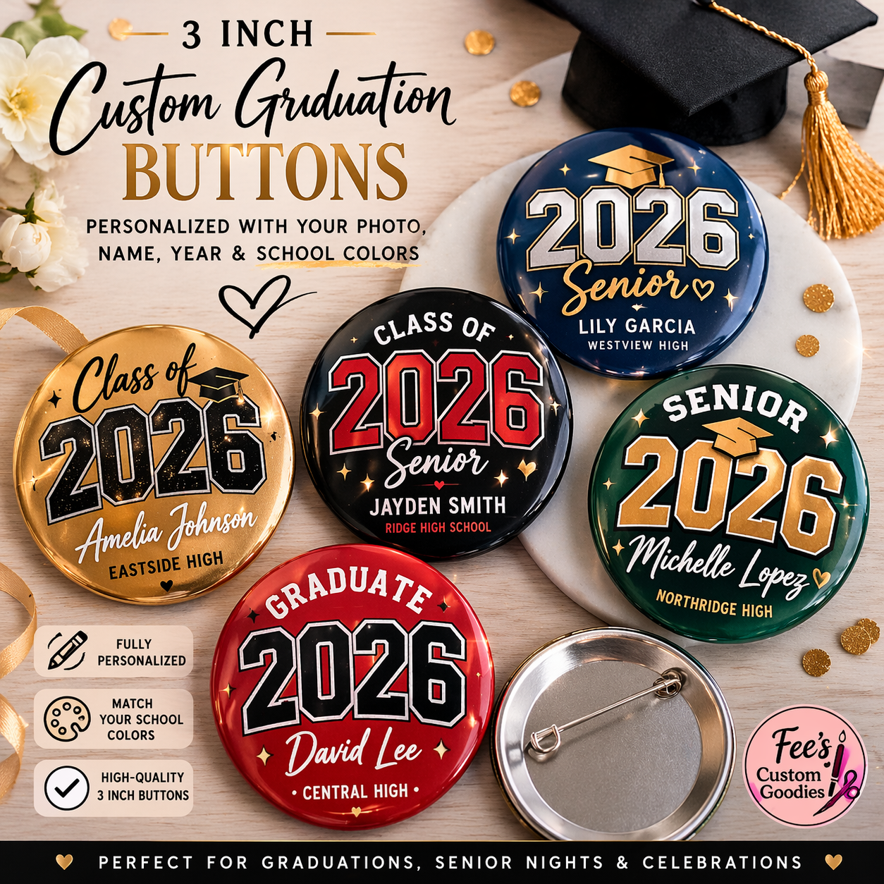 Custom Grad Buttons