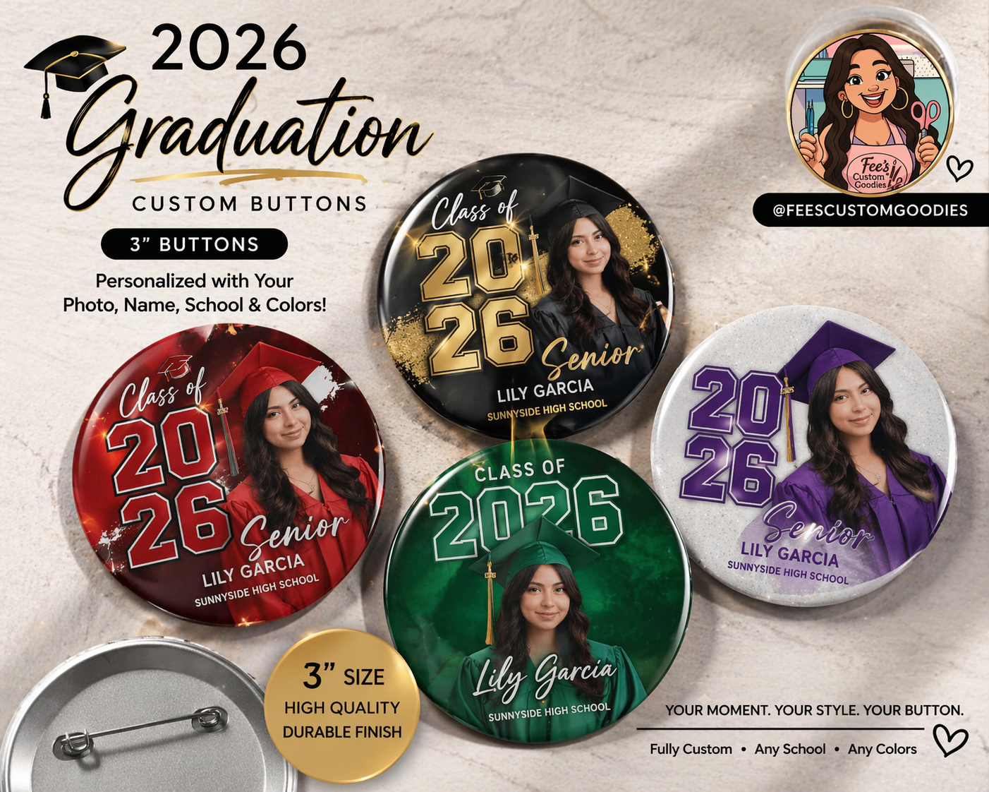 Custom Grad Buttons
