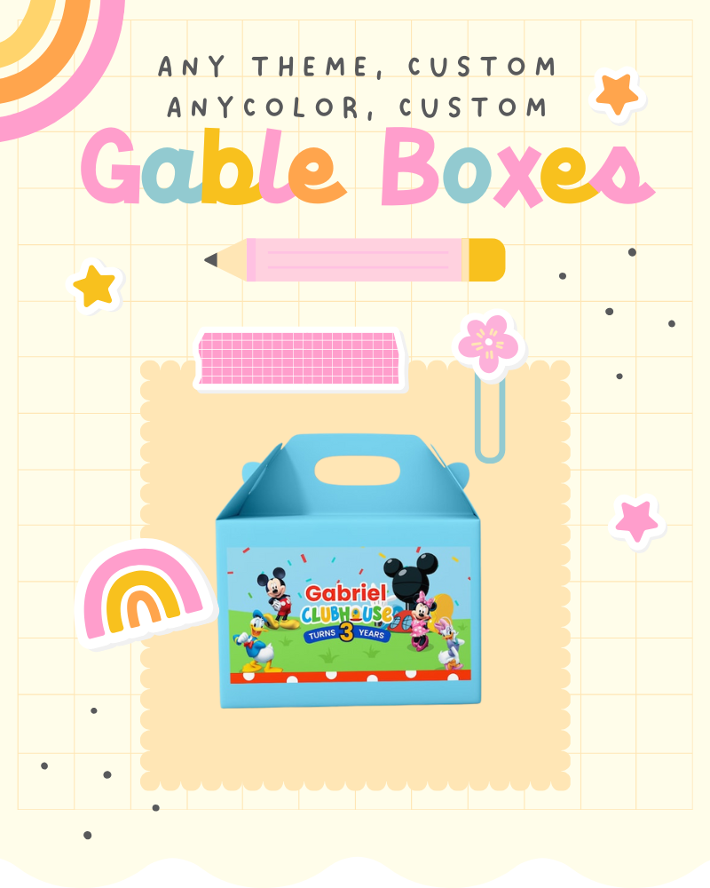 Custom Gable Party Boxes