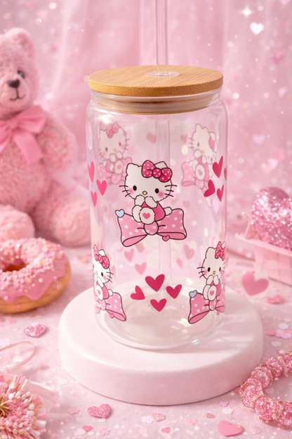 Hello Kitty Pink Bow Custom Cup