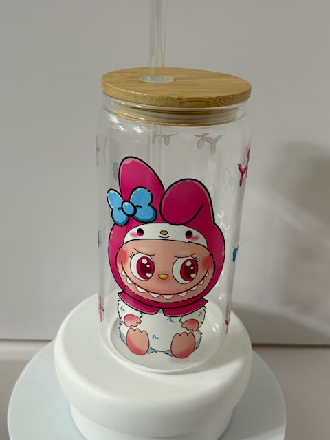 Cinnaroll Custom Labubu libbey cup