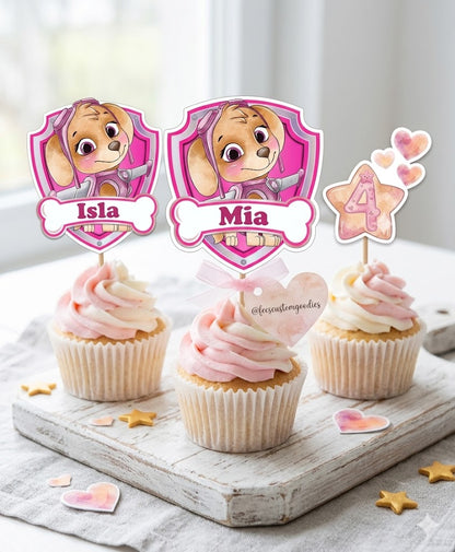 Sky Paw Patrol CupCake Toppers
