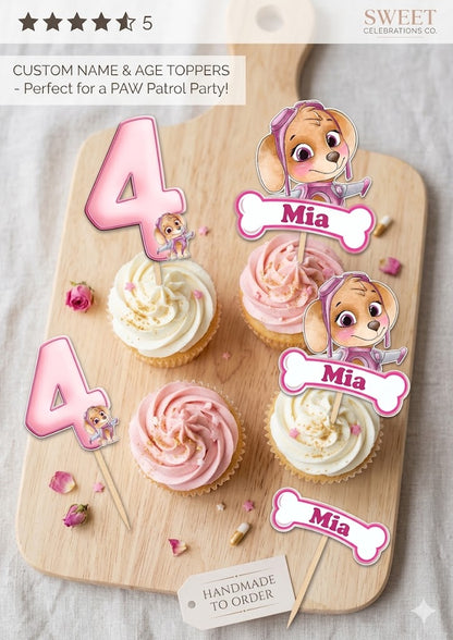 Sky Paw Patrol CupCake Toppers