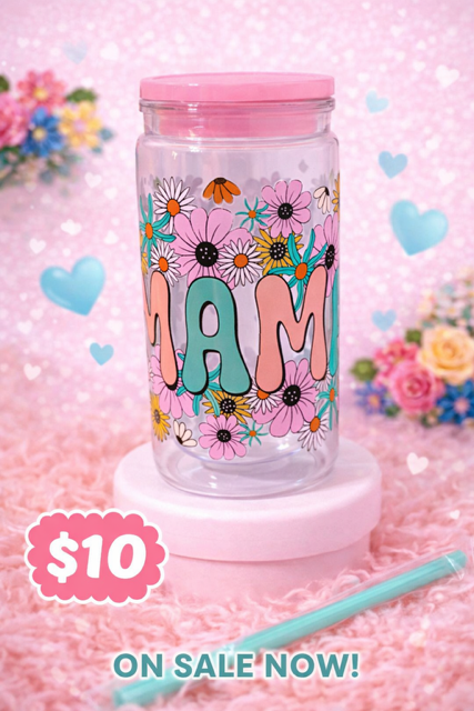 MAMA Floral 16oz Cup custom